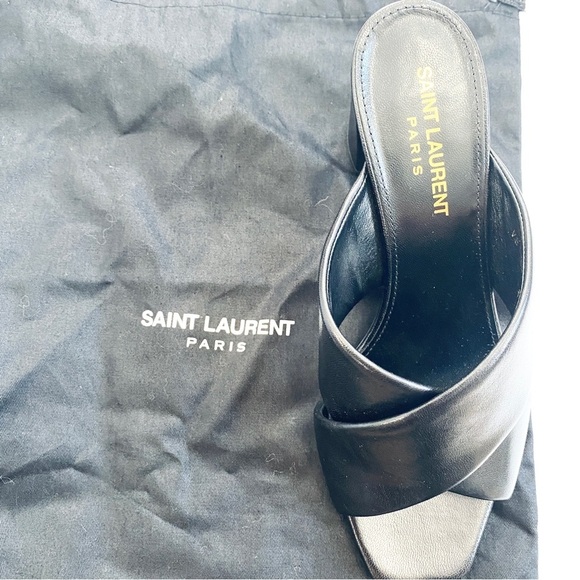 Saint Laurent black leather mules - Picture 8 of 9